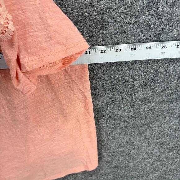 Self Esteem Blouse Women 2X Plus Pink Cold Shoulder Short Sleeve Spaghetti Strap - Picture 5 of 7